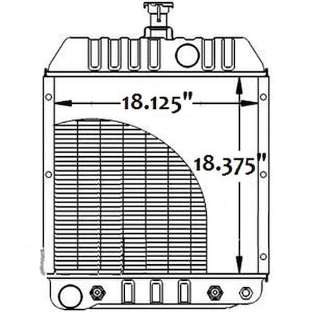 Aftermarket Radiator Fits Massey Ferguson 285 579339M91